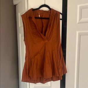 Women's Sleeveless Orange Tunic / dress